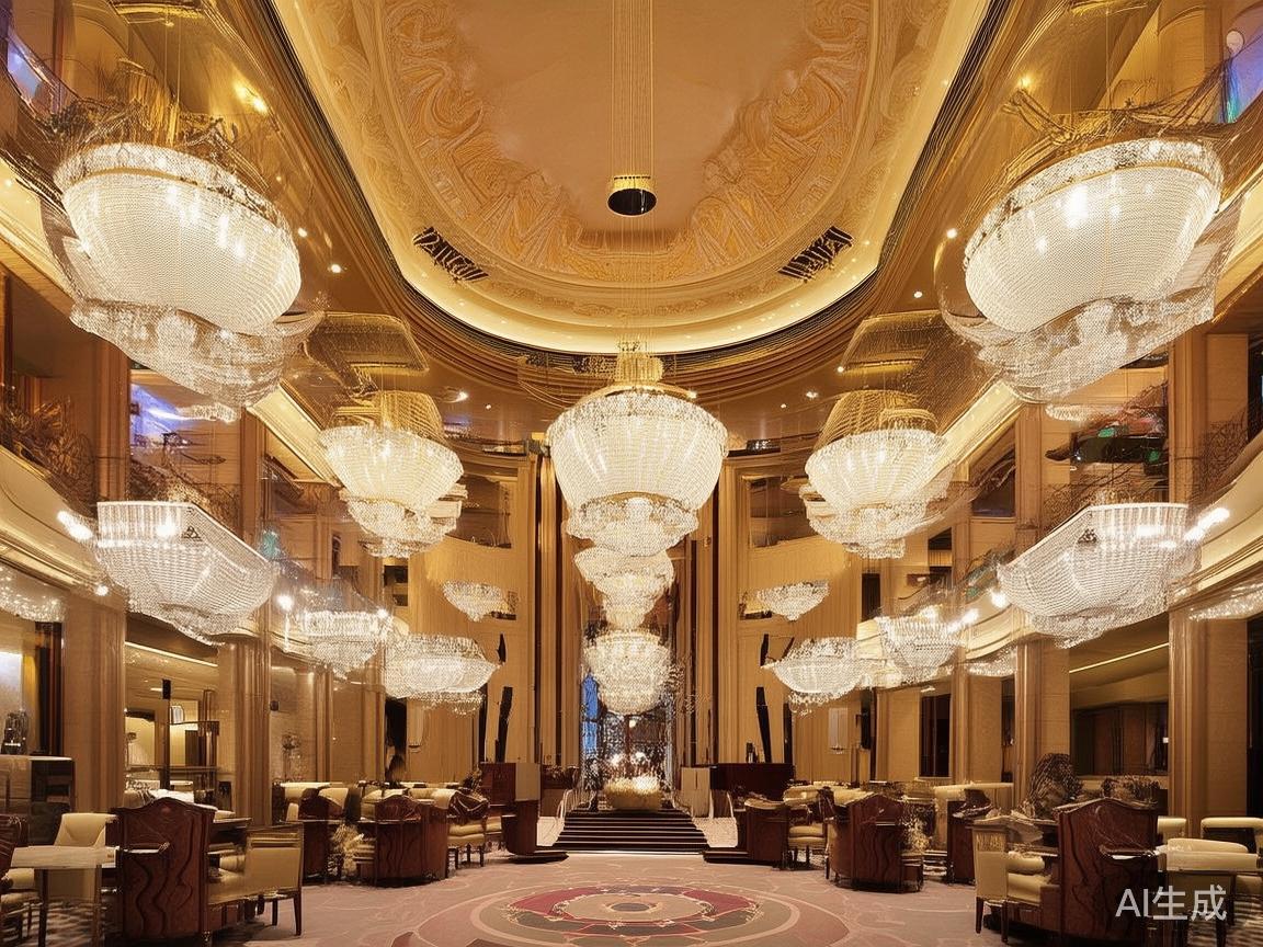 走进澳门皇家赌场，首先映入眼帘的是其奢华的建筑设计