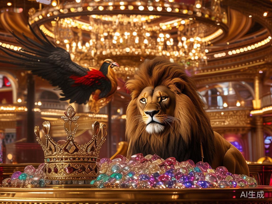 象征力量与尊贵的动物或符号
常见的元素有狮子、凤